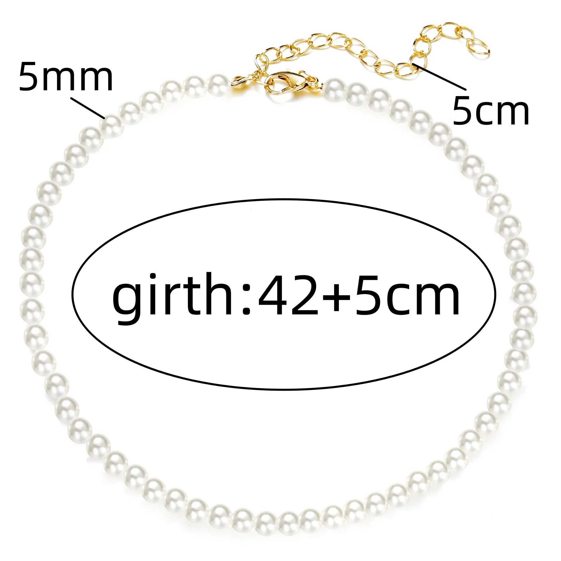 4mm-6mm Imitation Pearl Pendant Necklace for Women Elegant Romantic Invisible Fish Wire Clavicle Bead Collares Wedding JewelryX241009