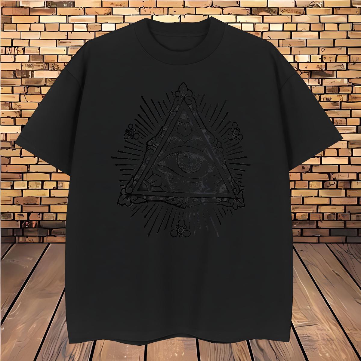 Comfortable Mens T Shirts 230g 100% Cotton eye of the devil Beach DIY Printed O Neck Short Sleeves Couples T Shirts Casual New Tshirts