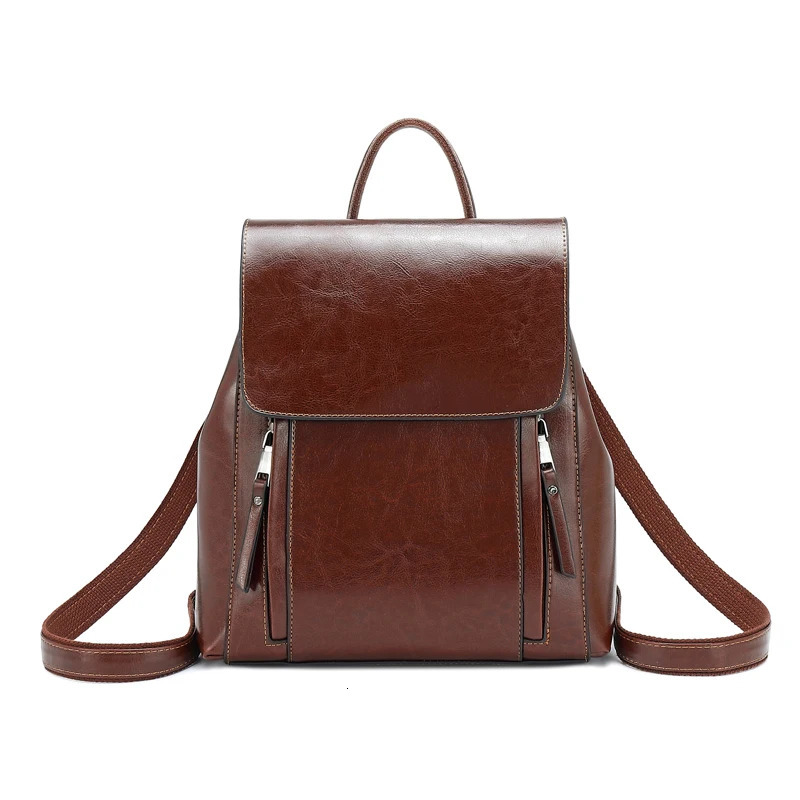 y leather womens bag Rucksack cross body shoulder for girls school natural skin book laptop messenger 241008