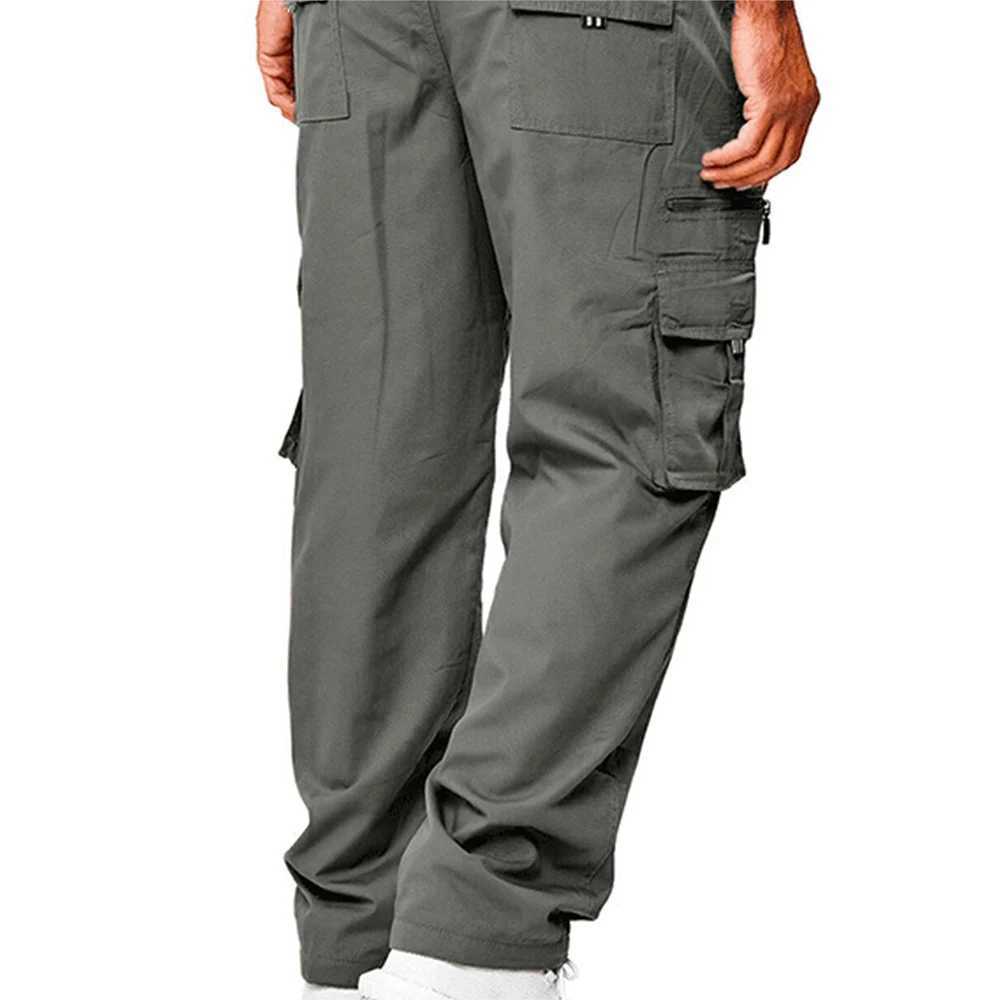 Mens loose straight leg fashion casual mens fashion casual multi pocket loose straight leg surpasses mens casual pants W241009