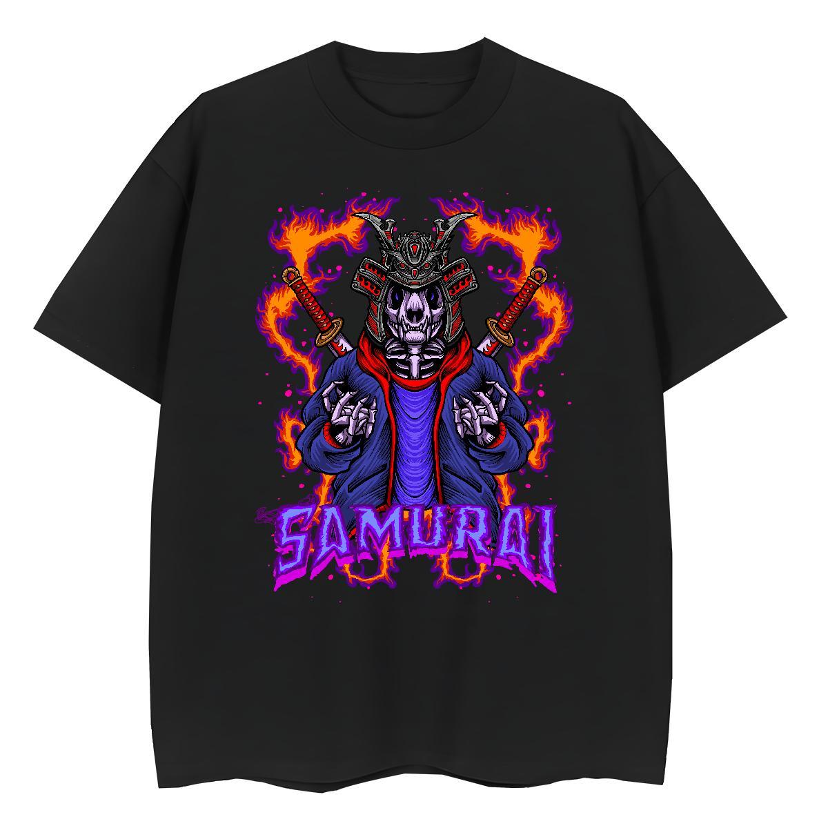 New T-Shirts for Women 230g Pure Cotton Crew Neck Casual Sport skull Womens Tshirts Comfortable Anime Oversized Tees