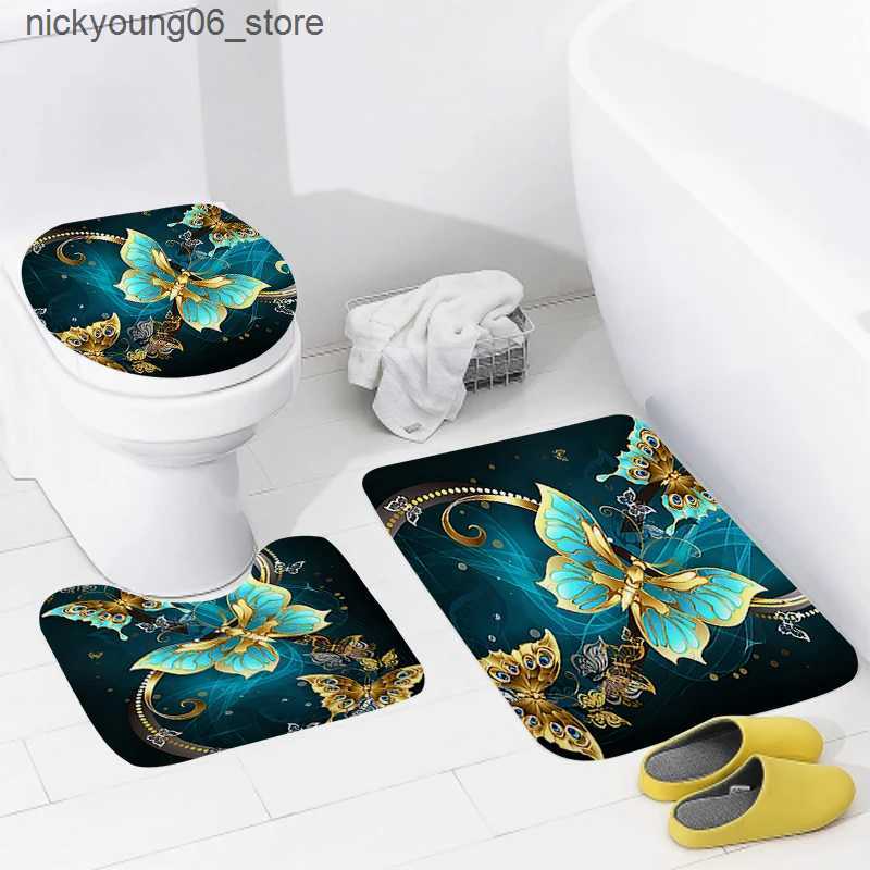 Non-Slip Bath Mats home bathroom floor mats Modern Nordic style Bath Foot mat modern bathroom accessories rug Toilet mat Bathtub anti-slip carpet L240