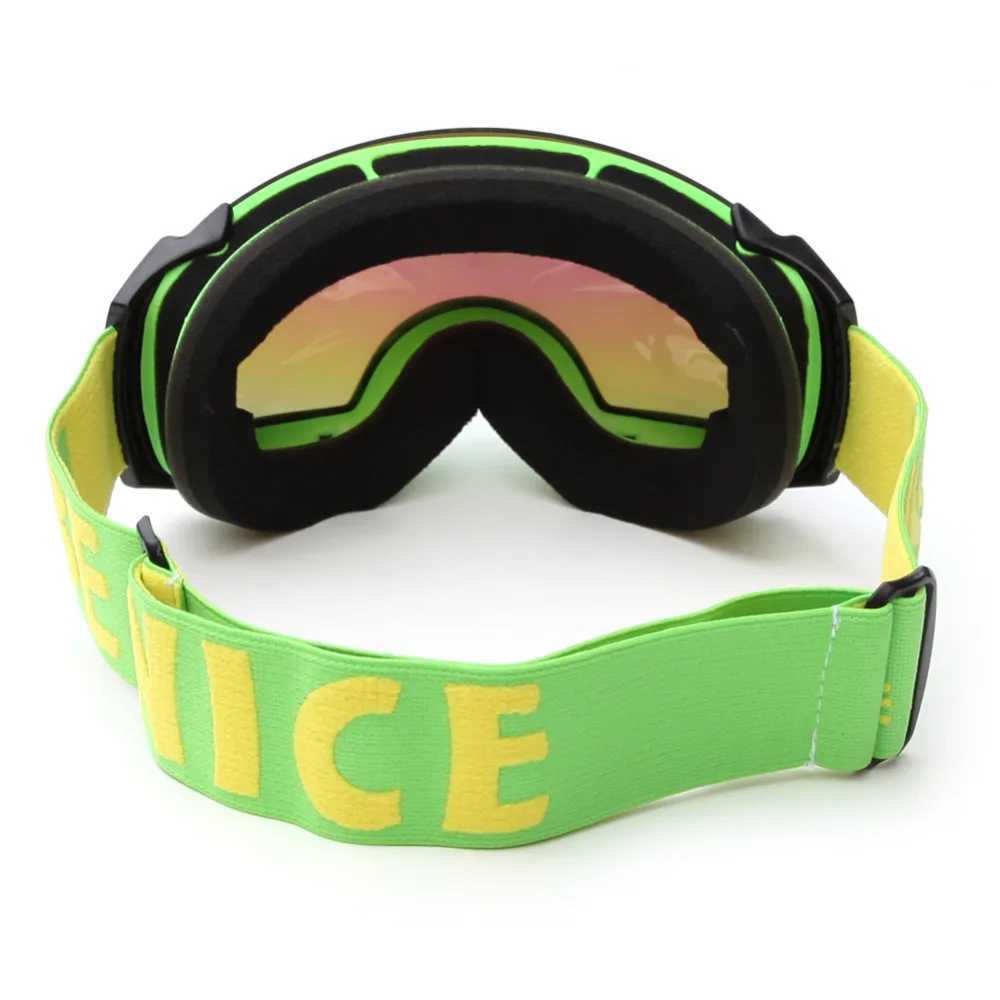Benices brand new ski goggles with dual lens anti fog large-sized spherical professional ski goggles womens multi-color snow goggles CL241010