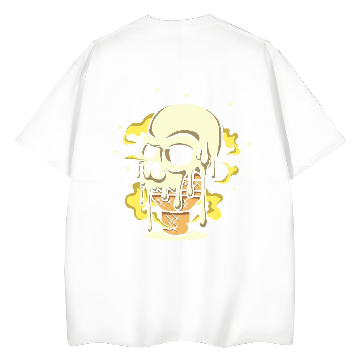 New Woman T Shirts 230g Cotton O-Neck Short Sleeve Outdoor skull Womens Tshirts Designer Custom Printed Tees