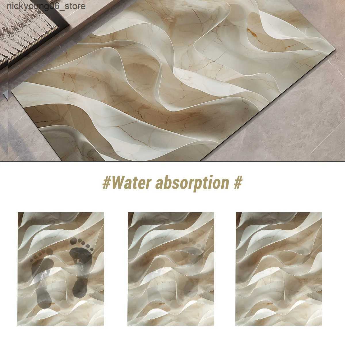 Non-Slip Bath Mats Luxury Bathroom Foot Mat Quick Dry Non-slip Bath Mats Super Absorbent Bathroom Rug Shower Carpet Toilet Pad Doormat Washable L24091