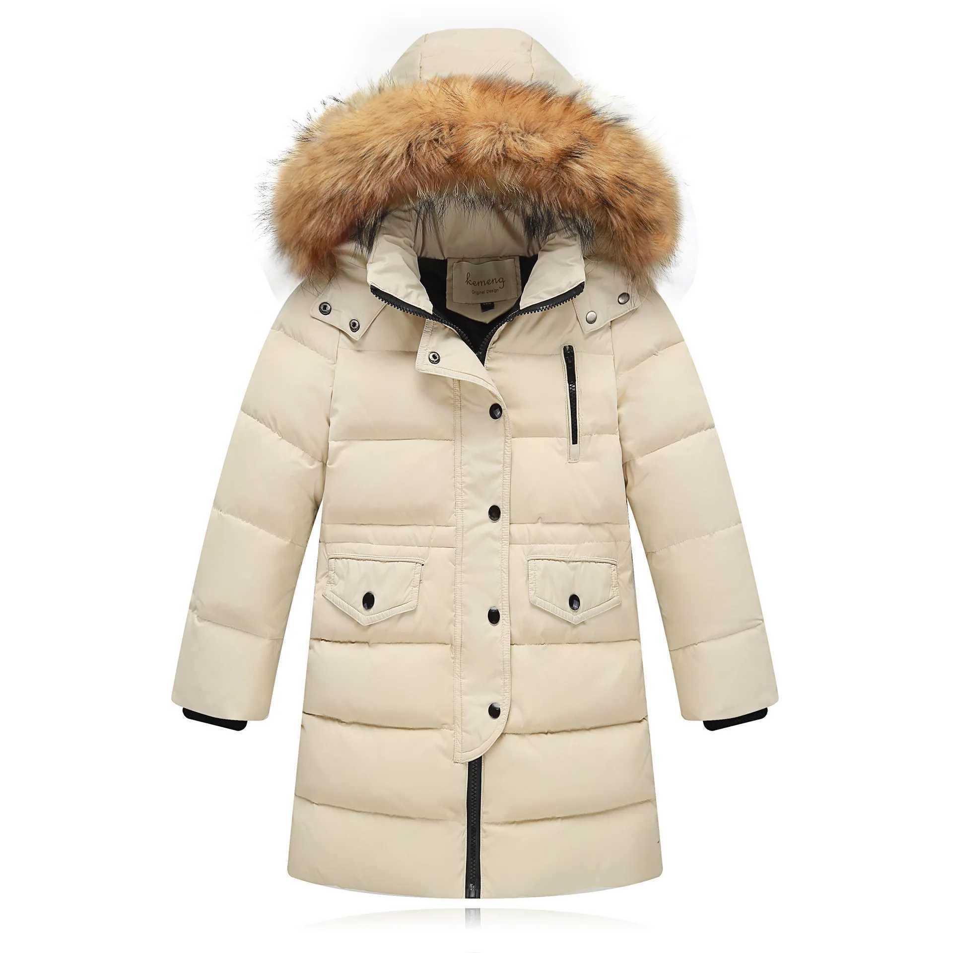 Down Coat Winter duck down jacket made of 2024 childrens feathers suitable for girls clothing boys clothing Parka childrens hooded jacket baby clothin
