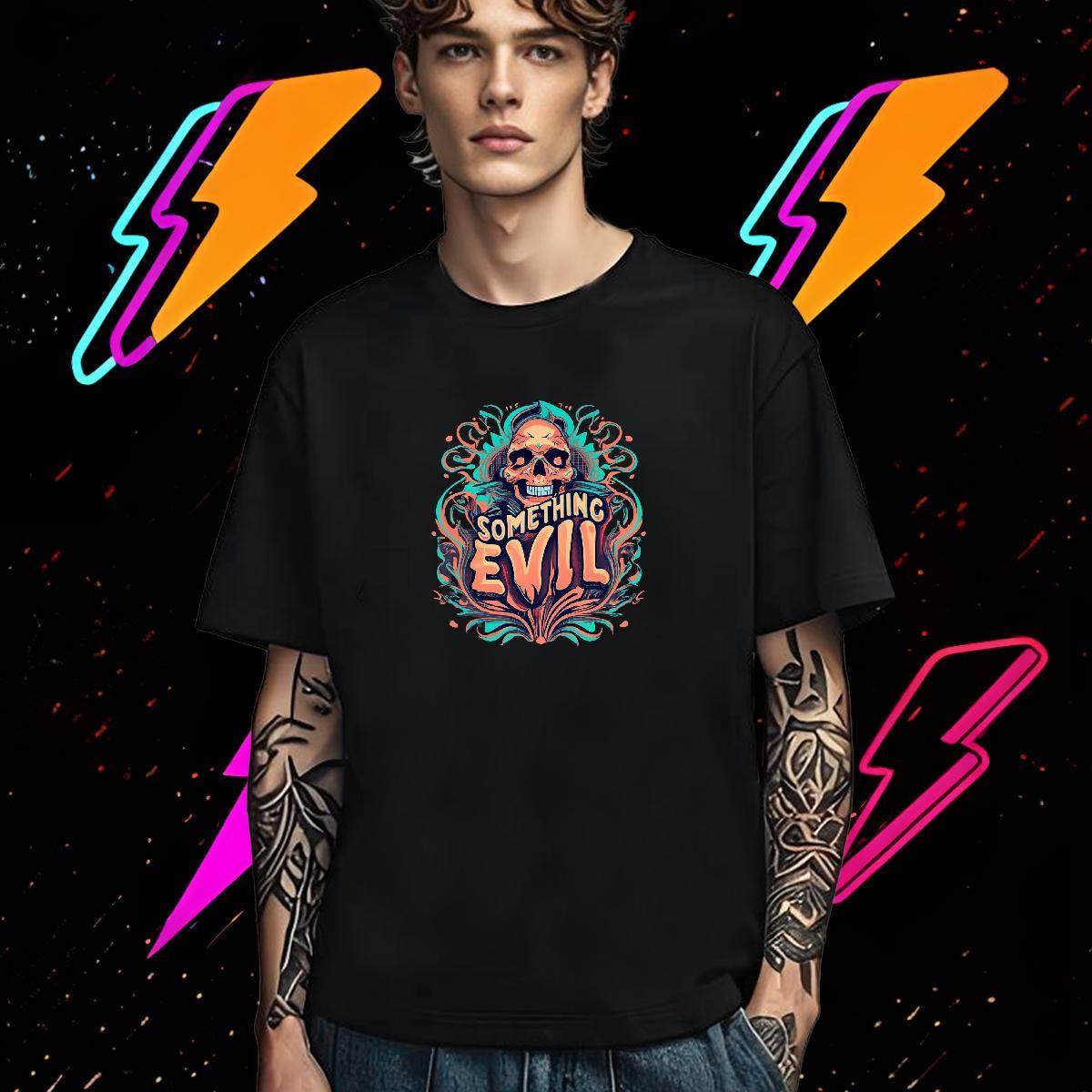 Classic T Shirts Men 100% Cotton 230g skull High Street Hip Hop DIY Logo Oversized Round Neck Short Sleeve Mens Tshirts 2024 Designer Top Tees