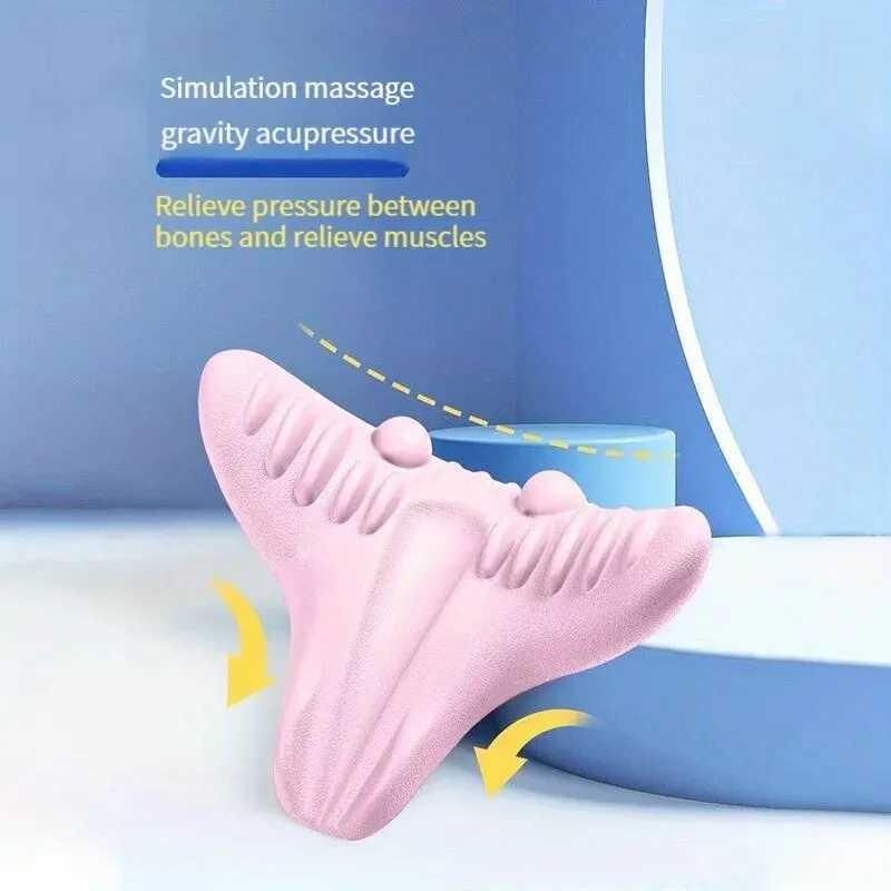 New Gravity Massage Pillow Cervical Vertebra Massager Spinal Traction Device Shoulder and Neck Massage Pillow Neck Stretching Pillow W240819