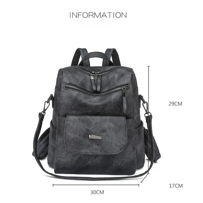 Womens Backpack ner High Quality Soft Leather Simple Fashion Large New Capacity Anti theft Shoulder Bag 241008