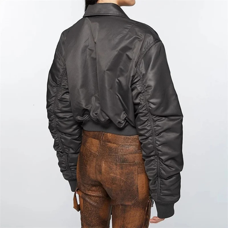 Womens Winter Jacket Autumn Jacket Baseball Collar Slim Fit Suitable for Womens Jacket Bomber Jacket y2k Cotton Pad Jacket 240930