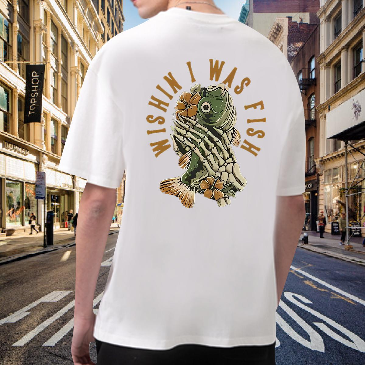 Cool Man T Shirts 230g 100% Cotton skull Daily Wear Black White Short Sleeve Soft Mens Tshirts 2024 Designer Tops Tees