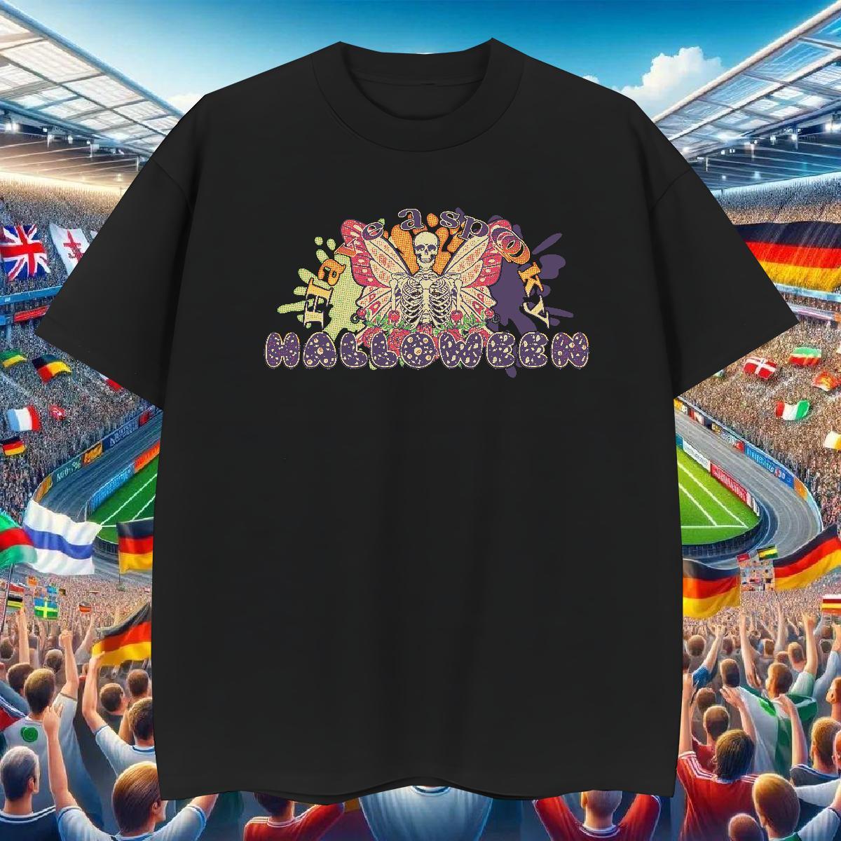 Comfortable Man T Shirts 100% Cotton 230g skull Home Outdoor Cartoon Printing M-4XL Crew Neck Couples T Shirts Customized Tops Tees