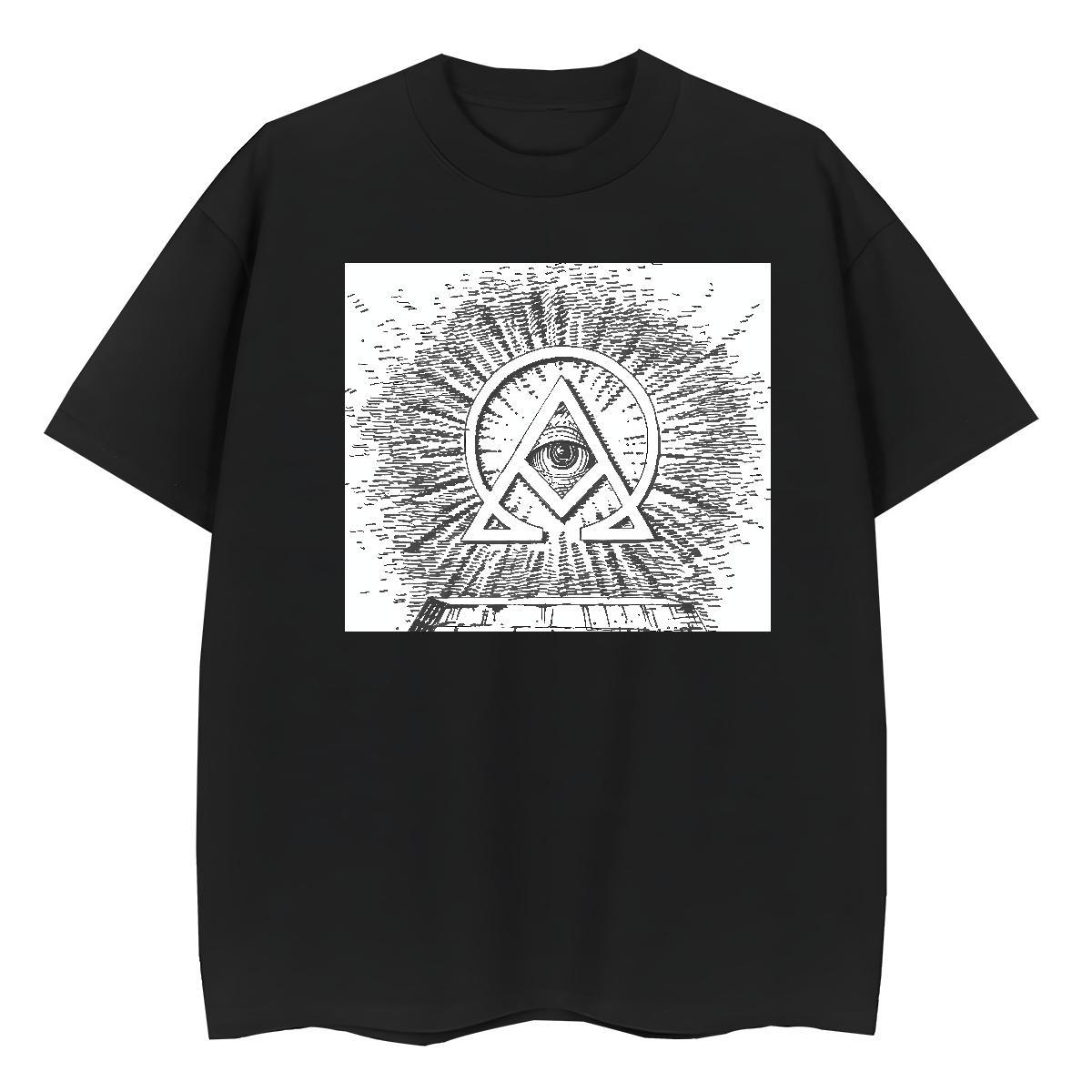 Stylist T shirt 230g 100% Cotton Breathable Short Sleeve Daily Wear eye of the devil Woman Tshirt Soft Floral Print Tees