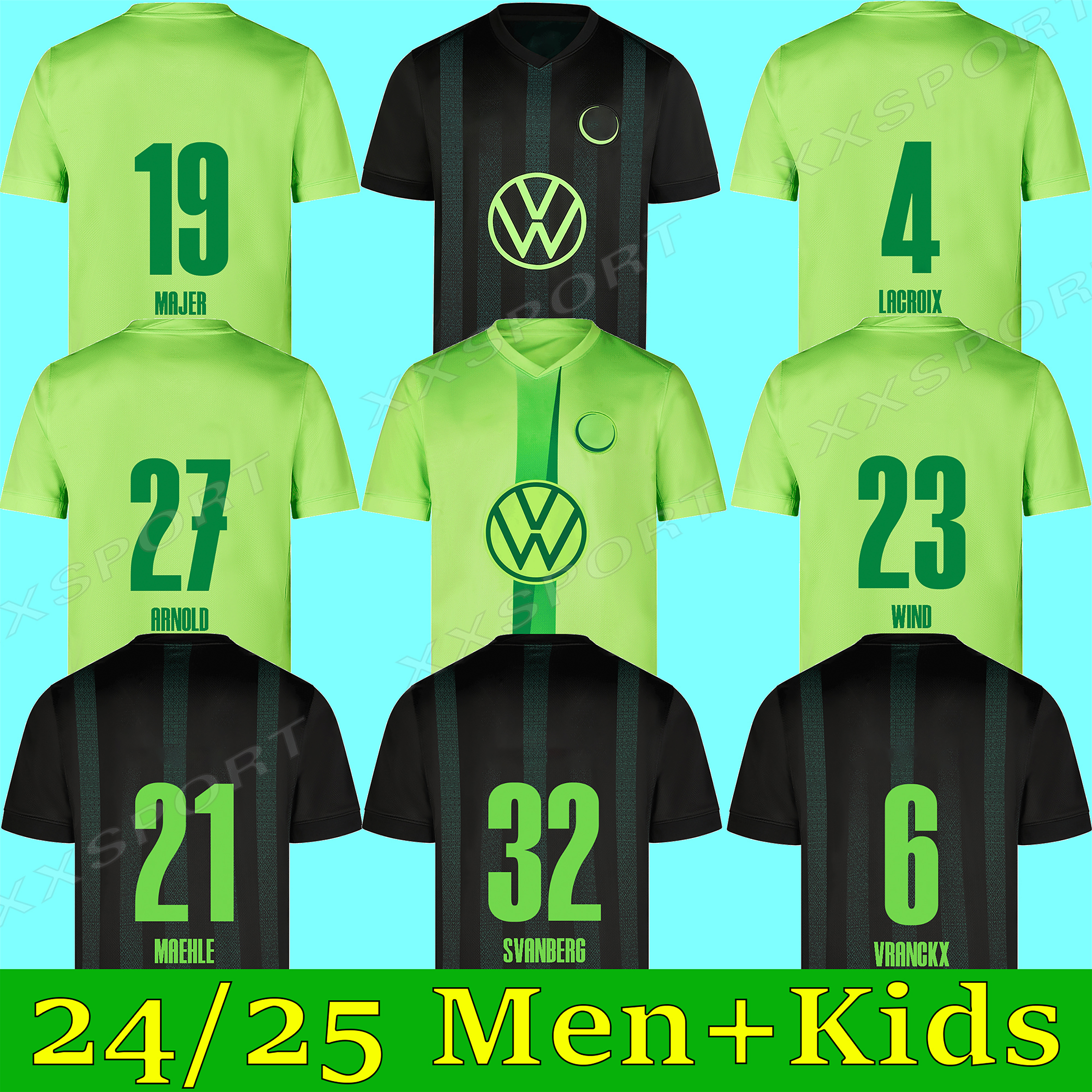 2024 2025 VfL WoLfSbUrG soccer jerseys Retro 2008-09 L Nmecha CERNY 24 25 home away BEHRENS MAJER BAKU WIND ARNOLD WIMMER PAREDES Men Uniforms Kids Kits football shirts