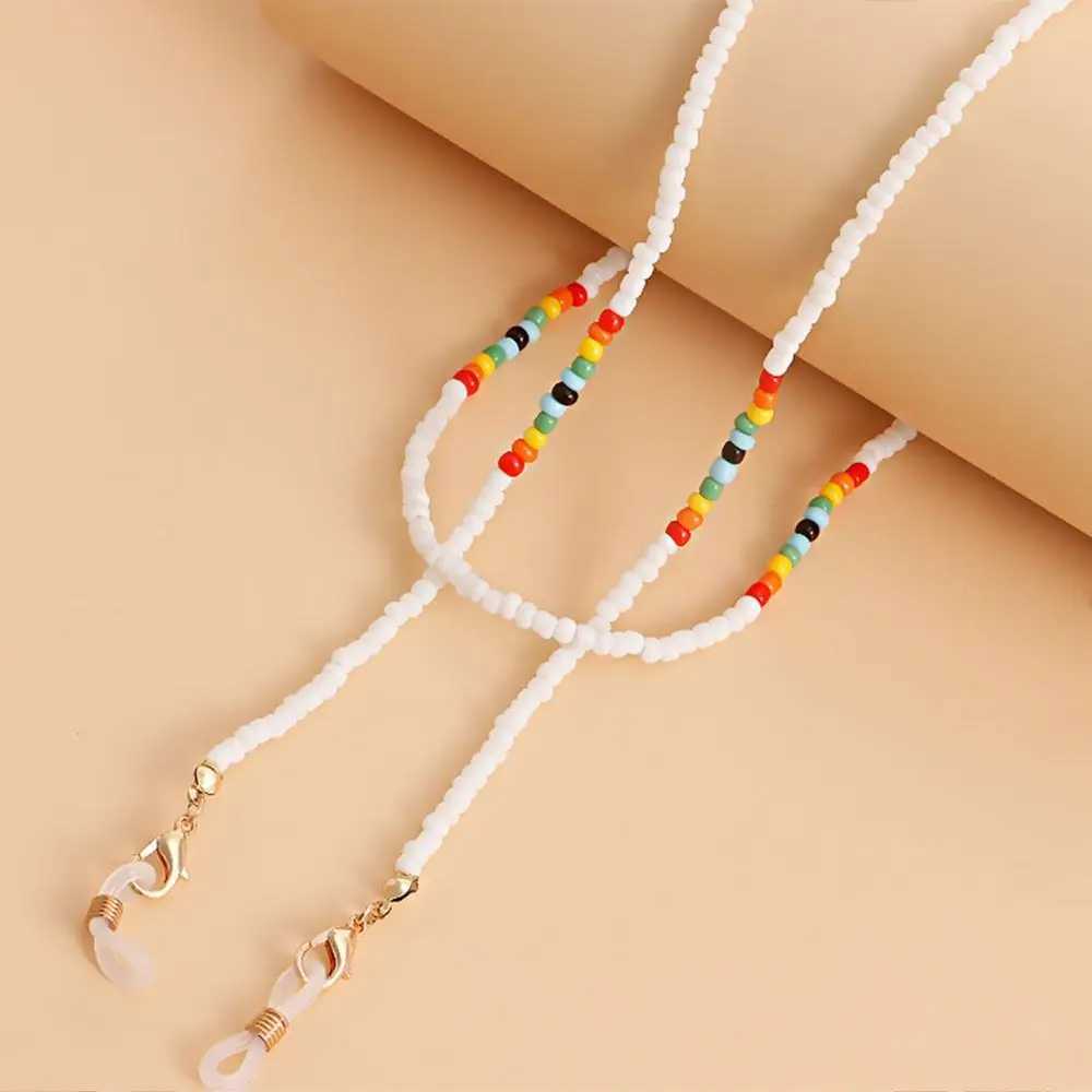 Sunglasses Masking Chains for Women Colorful Rice Beads Eyeglasses Accessories New Fashion Lanyard on NecklaceX241010