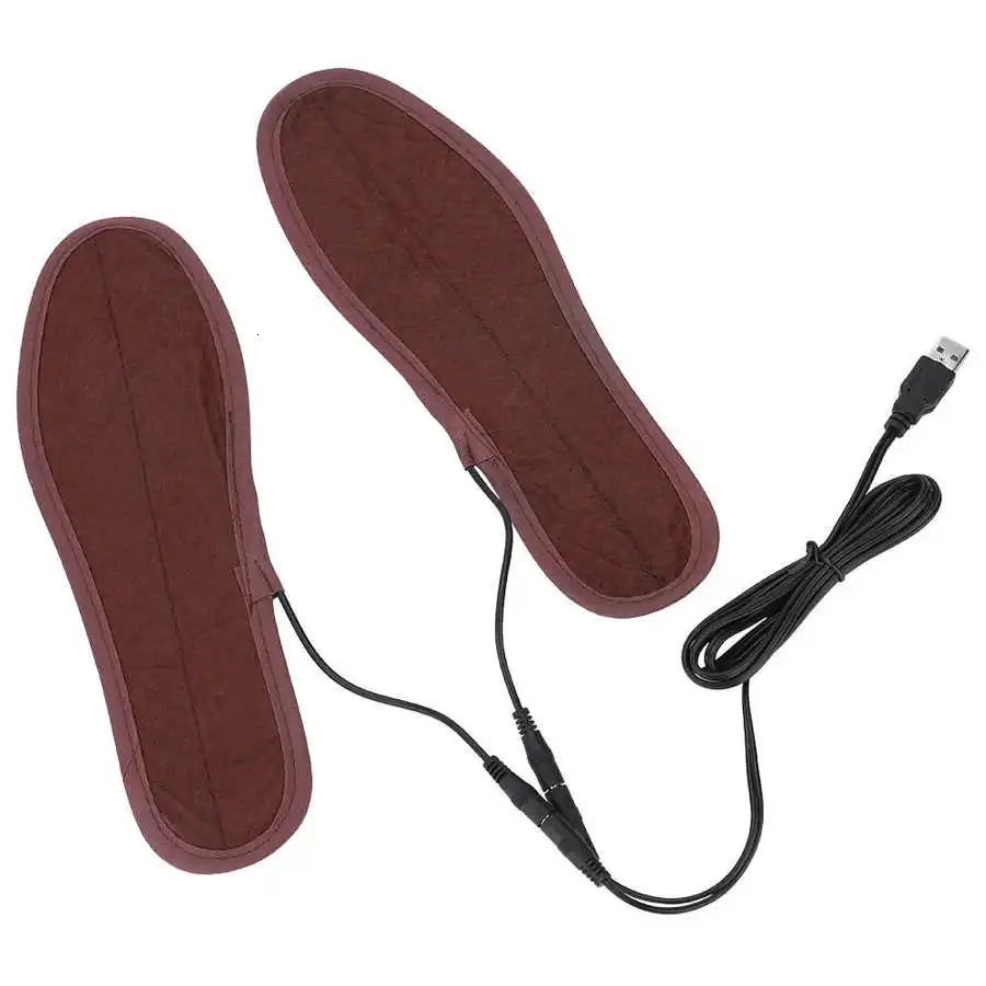 USB Heating Insoles Feet Warmer Sock Pad Soft Lint Electric Heated Shoe Insoles Winter Outdoor Sports Feet Warming Insoles 241010