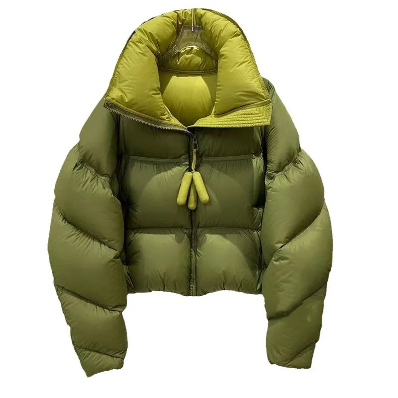 Winter Cotton Clothing Korean Version Item Short Style Jacket Puff Collar Light Thick Bread 240930