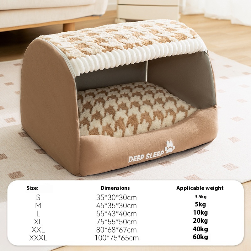 Warm Cozy 2024 Pet House: Neutral Wind Large Drawer Dog Kennel for Golden Retriever & Labrador