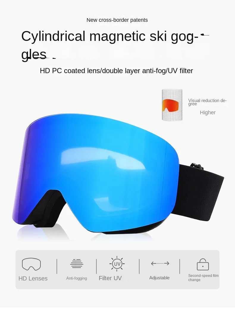 Goggles double-layer anti fog ski board snow mobile glasses outdoor sports skiing Google skiing glasses CL241010