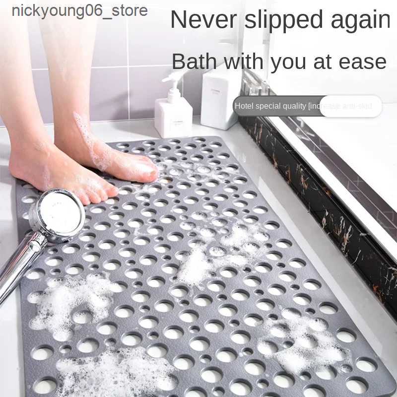 Non-Slip Bath Mats TPE bathroom non-slip mat Round hole water leakage with suction cup non-slip mat Bath foot mat L240910