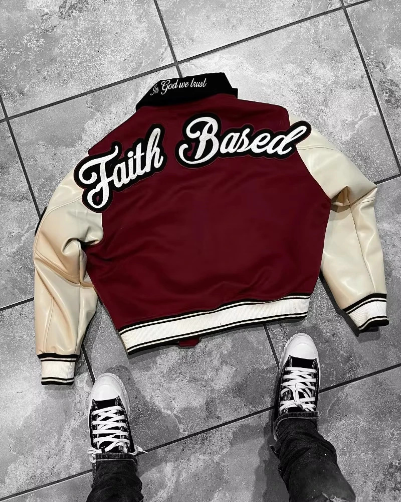 Y2K fashion trend in the United States letter embroidered jackets and jackets for mens street hip-hop clown baseball uniforms loose jackets 241007