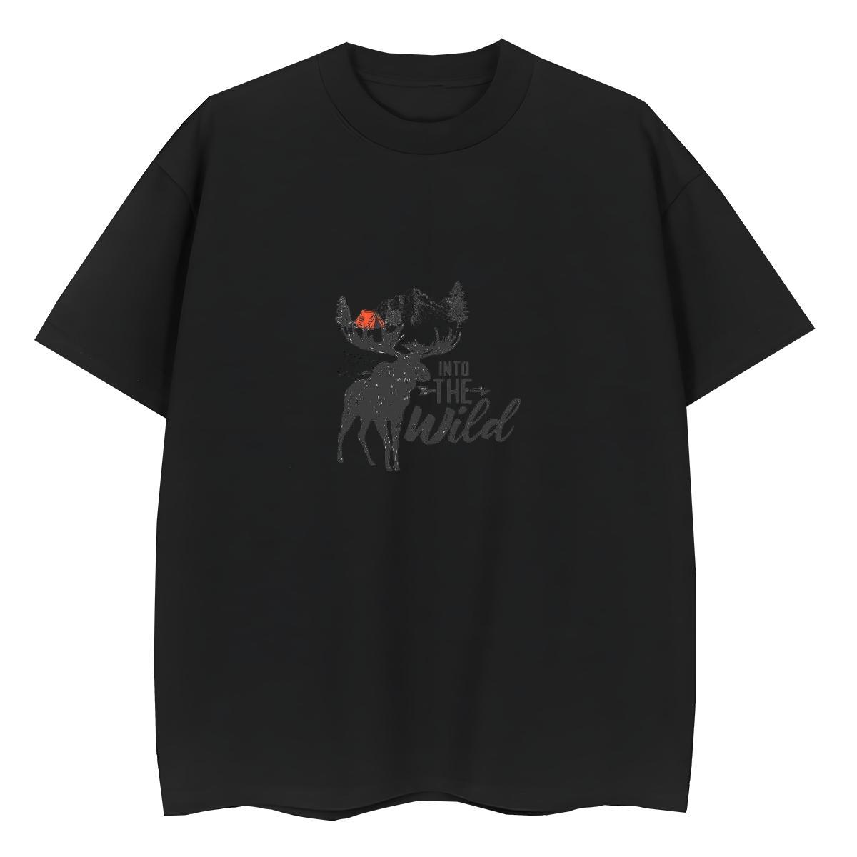 High Quality T Shirts Men 230g Cotton mountains Outdoor Plus Size Cartoon Round Neck Short Sleeve Men Clothes T-Shirt Fashion Designer Top Tees