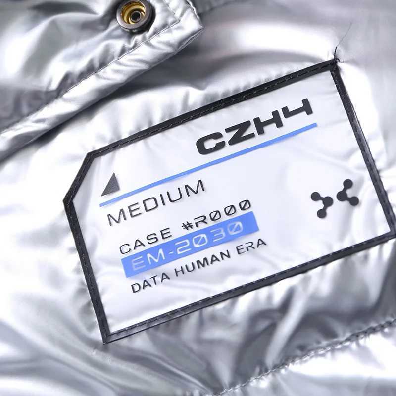 Men's Down Parkas Winter solid color Parka mens thick hooded jacket 2024 new trend warm Harajuku jacket mens casual zipper jacket windproof jacke