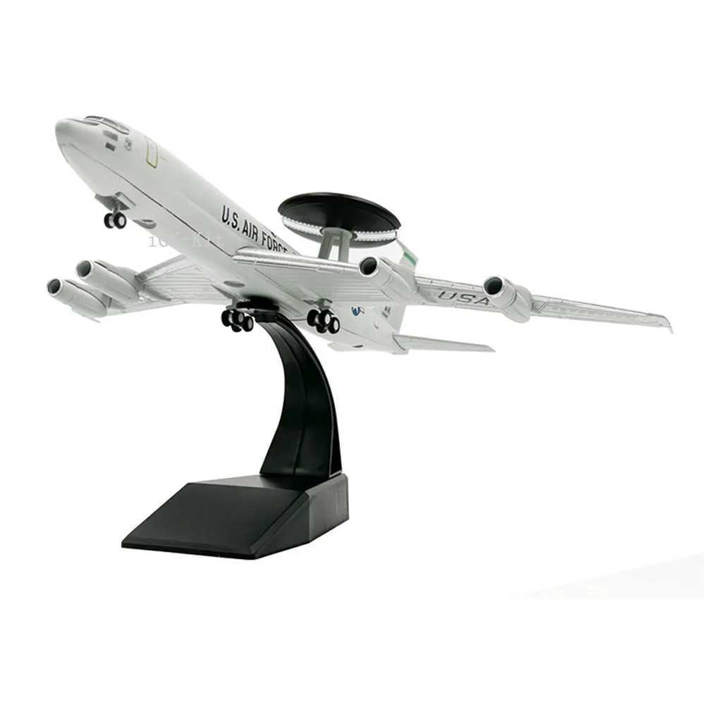 1/200 Scale E-3 Sentry AWACS Early Warning Aircraft E3 Airplane Diecast Metal Finished Static Plane Model Toy Collection or GiftXJ241010