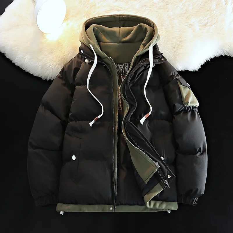 Men's Down Parkas Men Trendy dent Parkas Puffer Jacket Winter Loose-fit Thickened Men Warm Cotton Coat Male New Winter Hood Coat mens Y241009JNM4