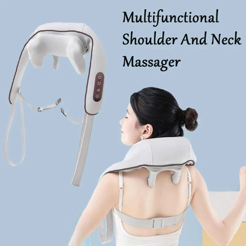 Wireless relaxation massager trapezoidal muscle relaxation deep finger pressure simulation hand pinching neck massager electric portable 241008