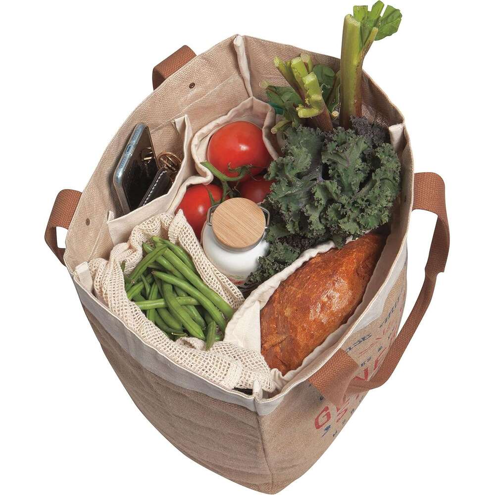 Now Designs Shop Local Reusable Shopping Tote, Laminated ing, 13.5x17 x8.5 inch