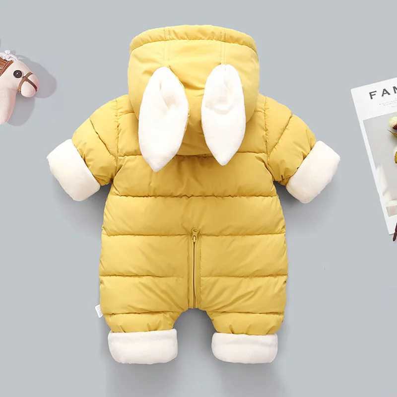 Down Coat Autumn Baby Boy Winter clothing Overall for Children Infant Thicken Clothes Hooded mantle coat Girl snowsuit Jumpsuit Romper H241010
