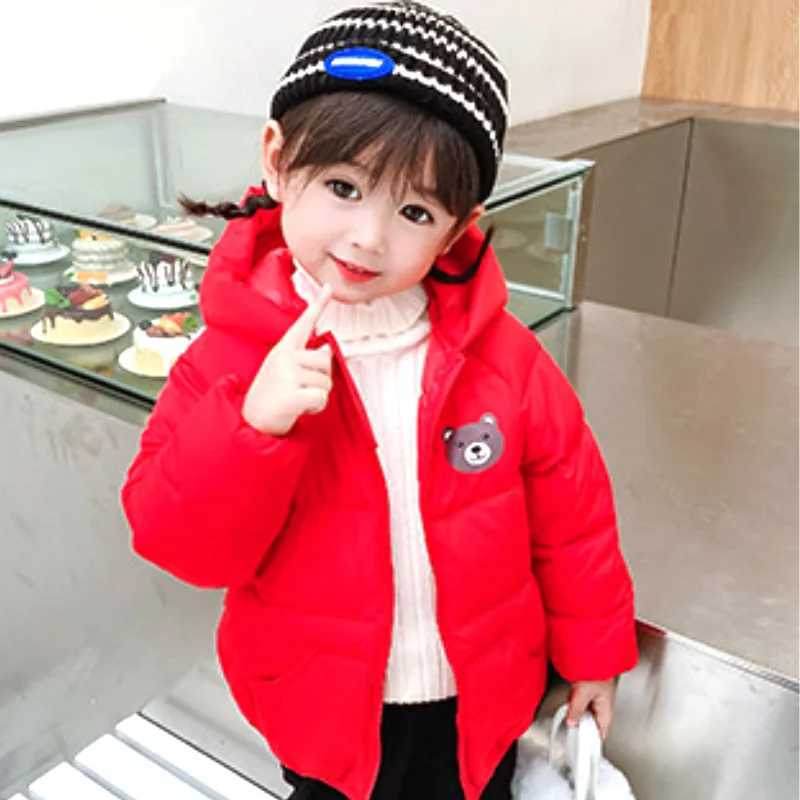 Down Coat Better Versatile Winter Jackets for Boys and Girls Sweet Cartoon Printed Hoodies Warm Jackets for 0-7 Year Old Baby Fashion Childrens Clothi