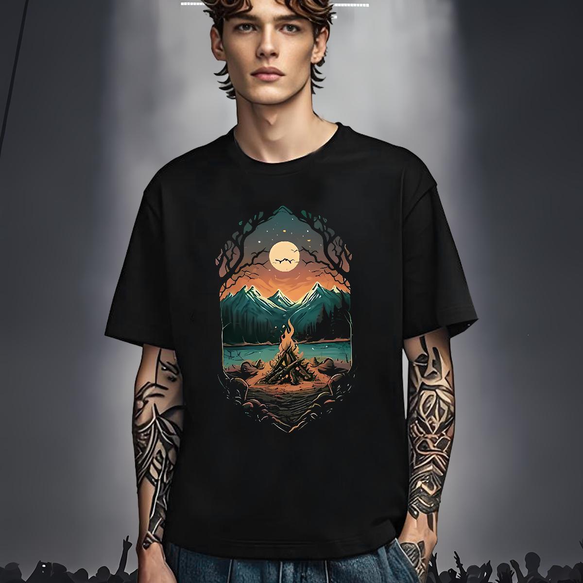 Soft Men T Shirts 230g Cotton sun Hip Hop Custom Print Oversized Breathable Soft Men Tees Wholesale Tshirts