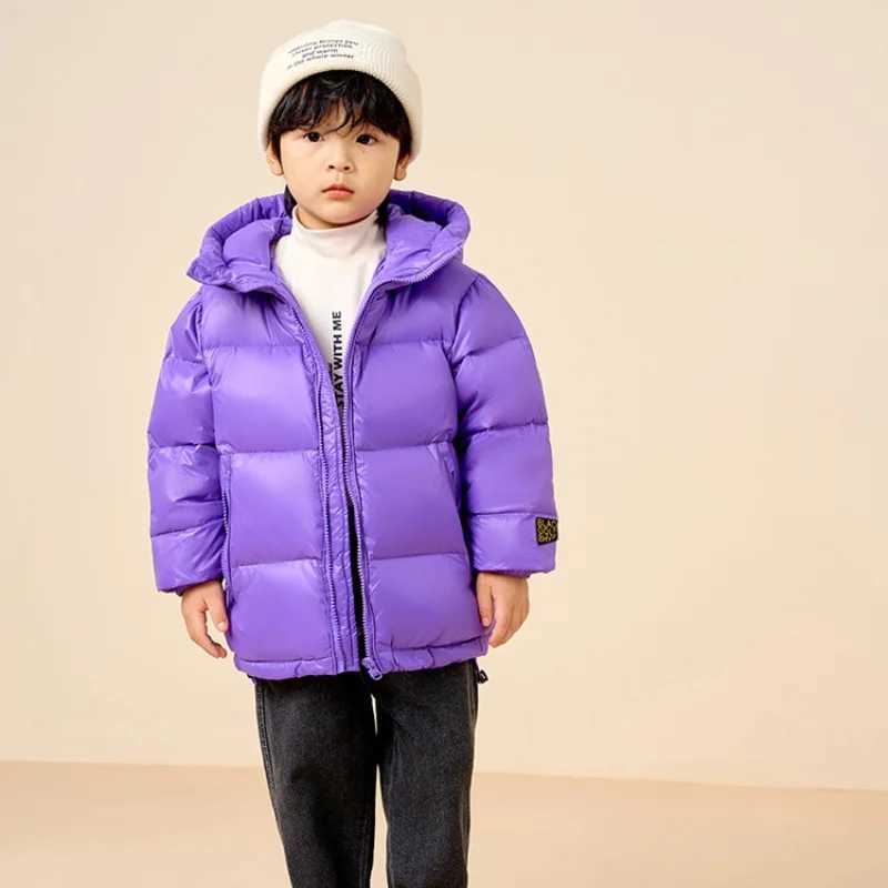 Down Coat New black gold standard parent-child white duck down jacket for children mens girls and childrens thick jackets H241010
