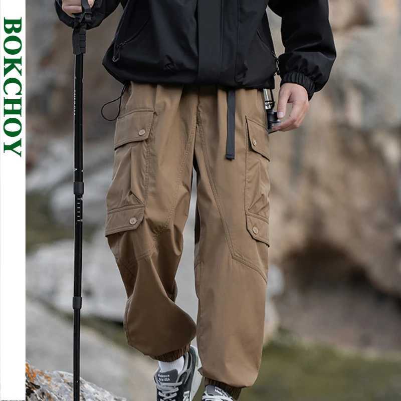 2024 autumn new loose casual outdoor freight mens clothing Trouser waterproof solid color mens clothing JLiz80627 W241009