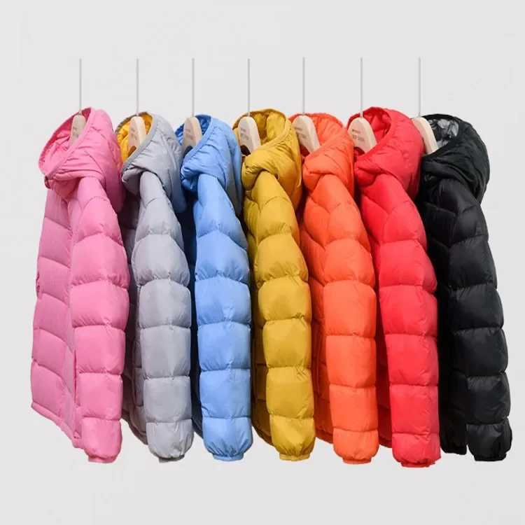 Down Coat High quality duck down jacket 2023 new ultra light hooded winter jacket suitable for boys and girls portable windproof fluffy park 14T H2410