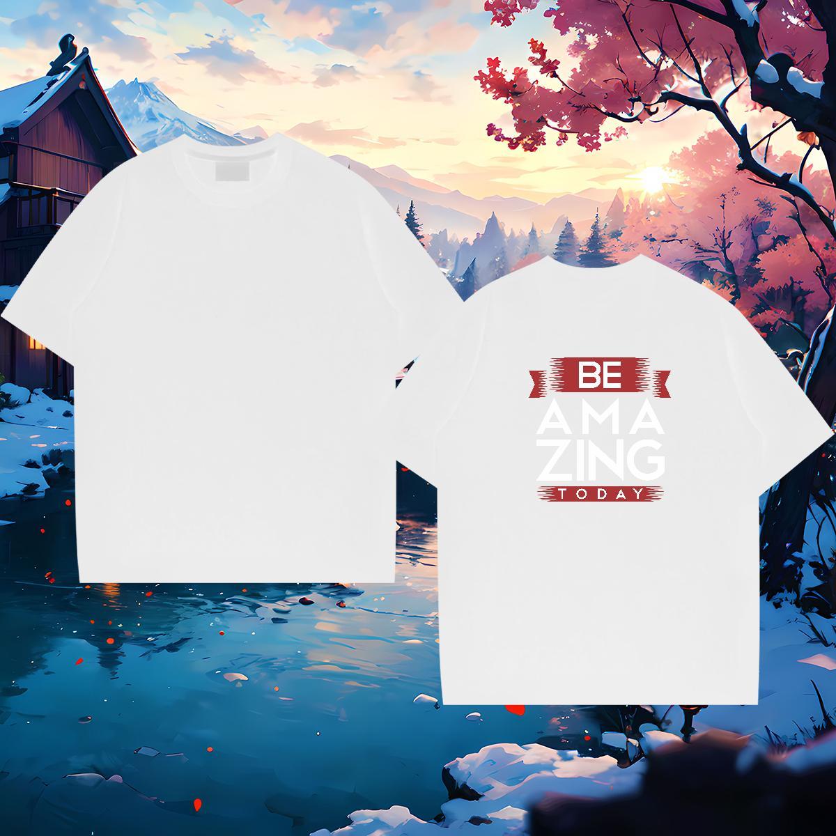 Soft Men T Shirts 230g Cotton letter Daily Wear Plus Size Custom Breathable Short Sleeve Mens Tshirts Classic Casual Polos