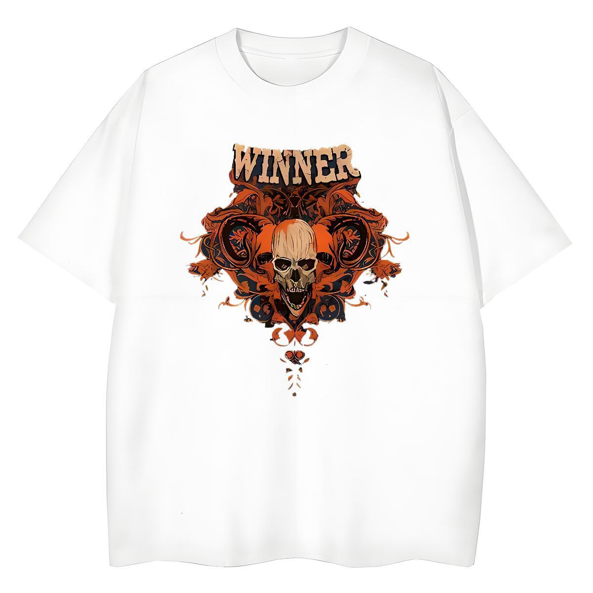 Popular T Shirts Men 230g 100% Cotton halloween Sports Casual Floral Print Short Sleeve Soft Tshirt for Man Woman DIY Clothings