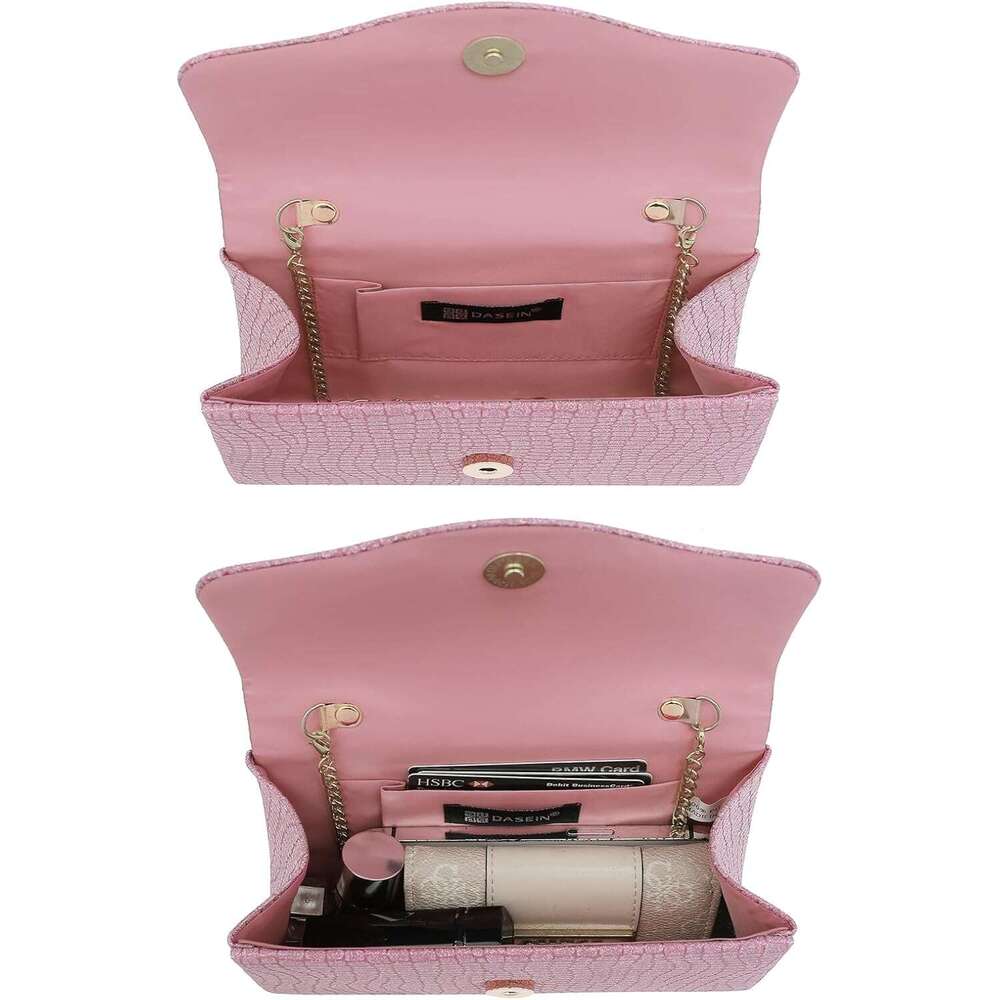 Women Sparkg Glitter Evening Handbag Top Handle Clutch Purse for Wedding Party Prom tail Bridal