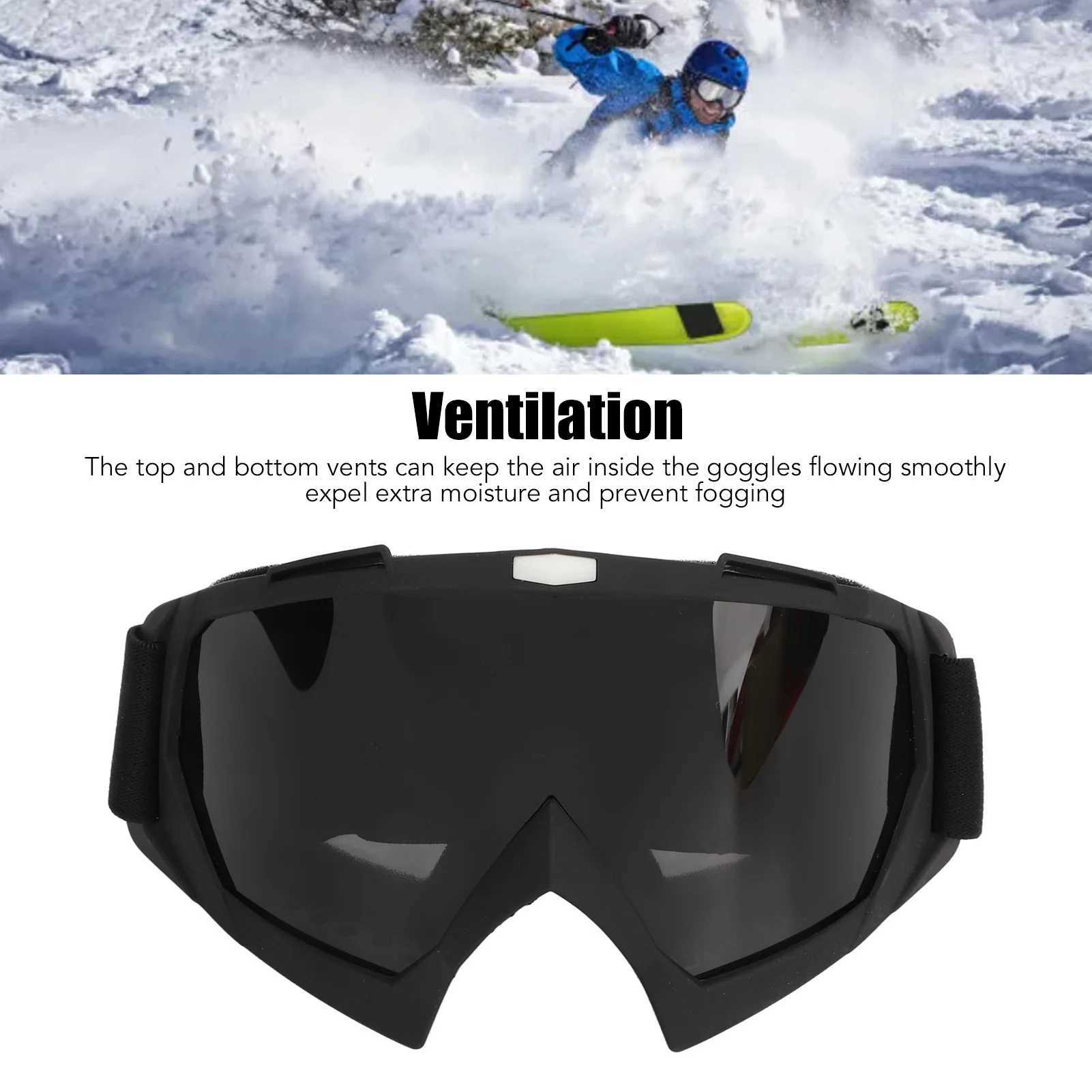 Outdoor skiing goggles sports bike windproof goggles off-road bike dustproof goggles matte black frame snow goggles CL241010