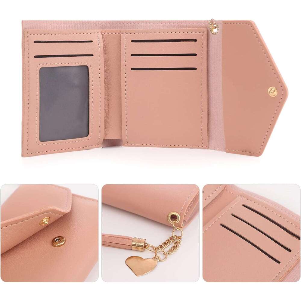 Small Wallet Women,Ultra Slim Pu Leather Credit Card Holder Clutch Wallets for Women