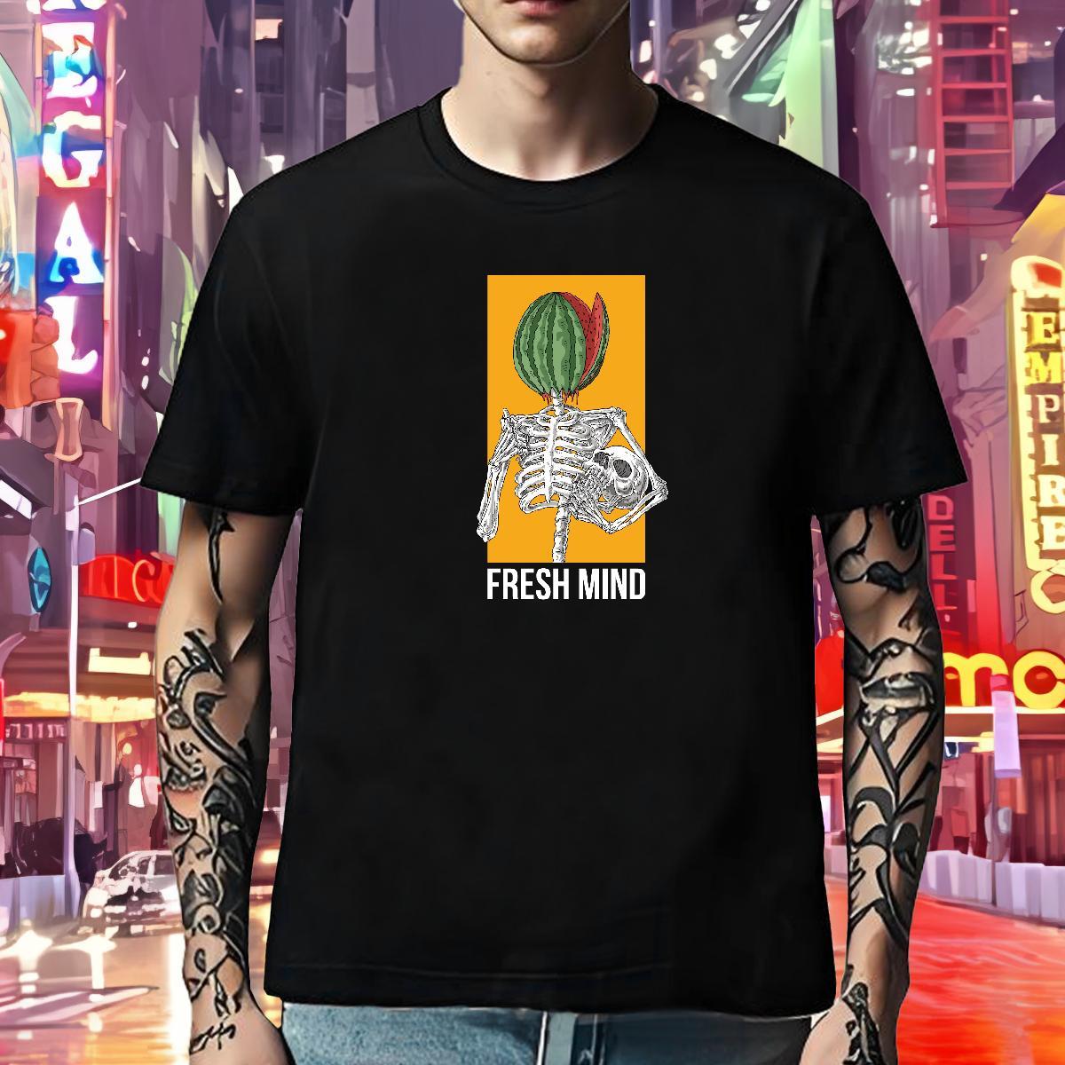 TOP Quality Men T Shirts 230g Cotton skull Daily Outfit Custom Anime Round Neck Short Sleeve Men Tees Brand Clothes