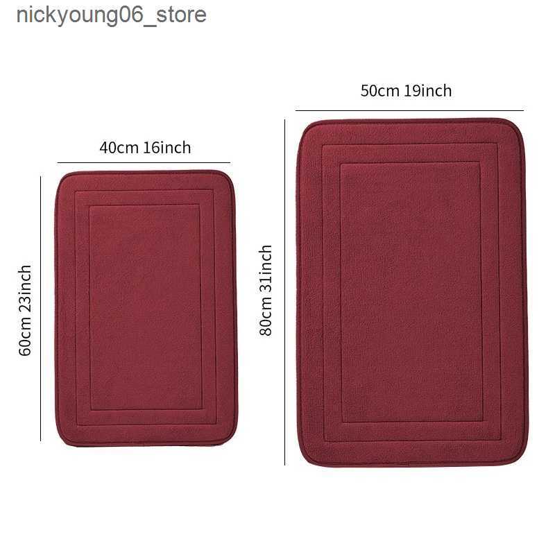 Non-Slip Bath Mats Bathroom Foot mat Memory Foam Pad Cobblestone Emed Bathroom Bath Mat Non-slip Carpets Rapid Water Absorption Shower Room Mat L24091