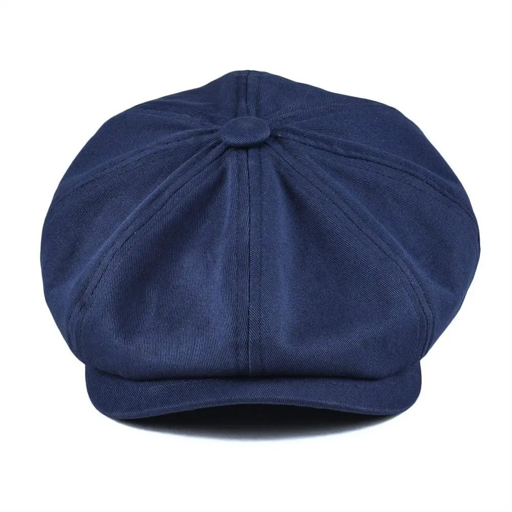 BOTVELA sboy Mens Twill Cotton Hat 8Panel Baker Retro Gatsby Casual Kirby Apple Beret 241009