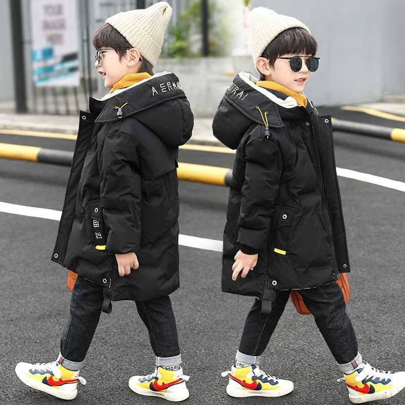 Down Coat New Children parka s Winter Warm Jacket Coat snowsuit Clothing Big Boy Thicken Outerwear toddler clothes infant overcoat -30C H241010