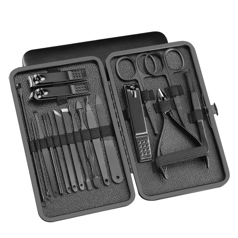 7/10/12/18 pcs manual cutting machine nail clipper set household stainless steel ear spoon nail clipper 240927