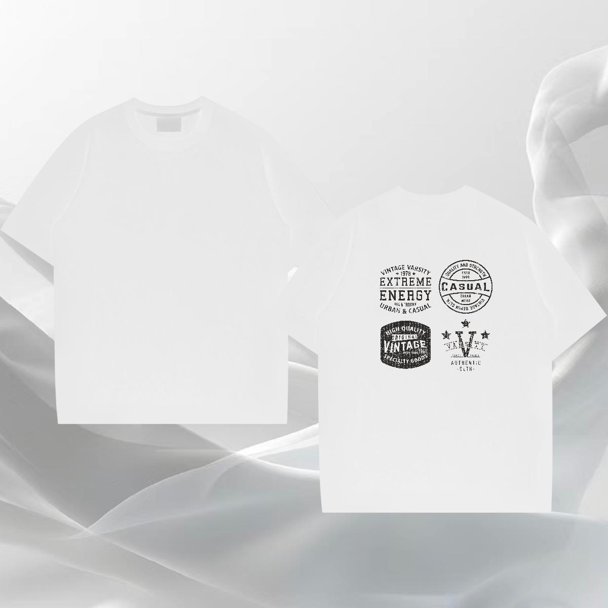 Comfortable T-Shirts 230g 100% Cotton letter Street Wear Floral Print Breathable Soft Tshirts 2024 Designer Clothes