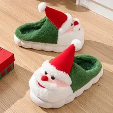 Christmas fashion snow warm home cotton slippers 241007