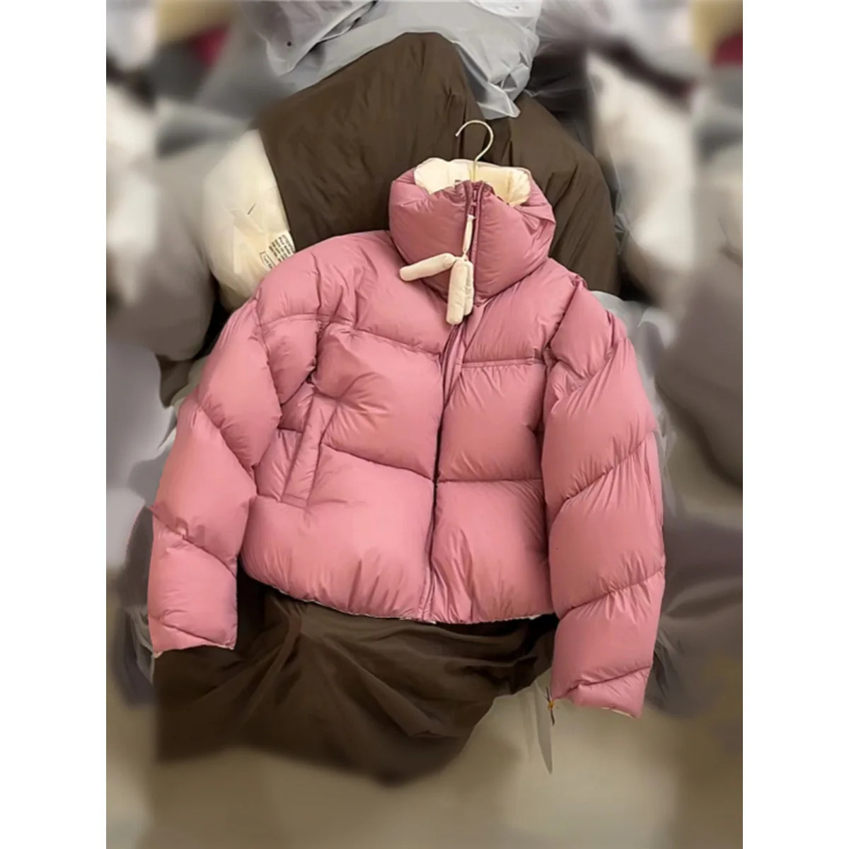 Winter Cotton Clothing Korean Version Item Short Style Jacket Puff Collar Light Thick Bread 240930